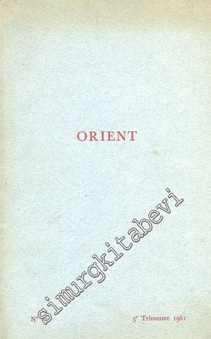 Orient: Reuve Trimestrielle - Sayı 19