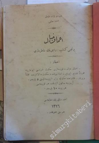 OSMANLICA Amak-ı Hayal : Raci'nin Hatıraları - Birinci Kitab -