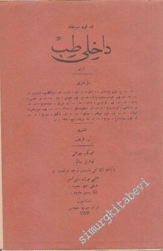 OSMANLICA Dahili Tıb Kitabı CİLTLİ -        1928