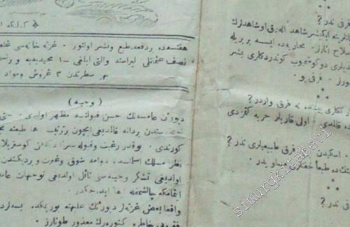 OSMANLICA: Diyojen Mizah Mecmuası 1 - 183 TAKIM -