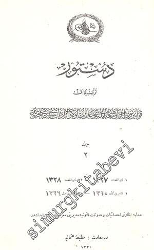 OSMANLICA: Düstur  2. Cilt ( 2. Tertib ) -