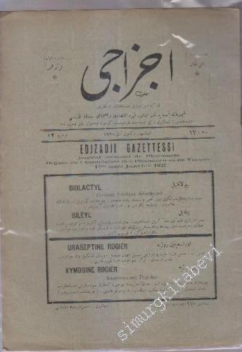 OSMANLICA: Eczacı = Eczacı Gazettessi: Fenni Eczacı Gazetesidir -     16   1927