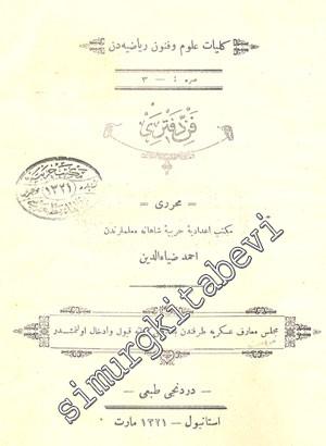 OSMANLICA: Fenn - i Defteri -