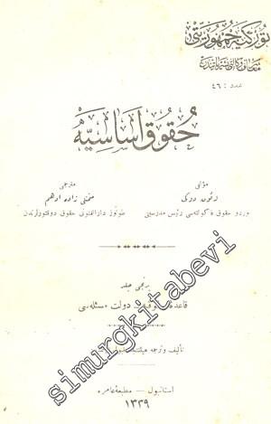 OSMANLICA: Hukuk - i Esasiye 1. Cilt -