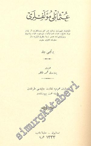 OSMANLICA: Osmanlı Müellifleri, Cilt 1
