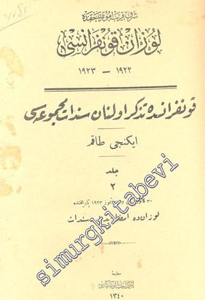 OSMANLICA: Şark-ı Karib Umuru Hakkında Lozan Konferansı 1922-1923: Konferansda Tezekkür Olunan Senedat Mecmuası İkinci Takım 2. Cild -        1924