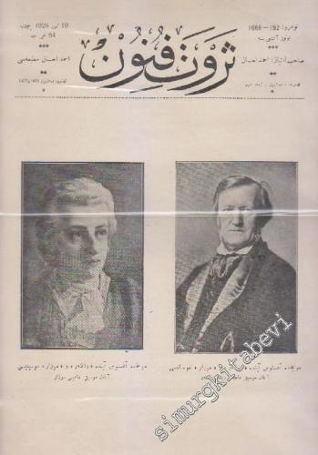 OSMANLICA: Servet - i Fünun - Perşembe günleri çıkar, musavver Osmanlı gazetesidir. Sayı: 1666 (192) -   Cilt: 64  Yıl: 36  19 Temmuz 1928