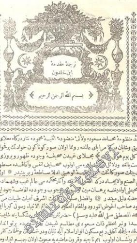 OSMANLICA: Tercüme-i Mukaddime-i İbn-i Haldun 1. Cilt  -