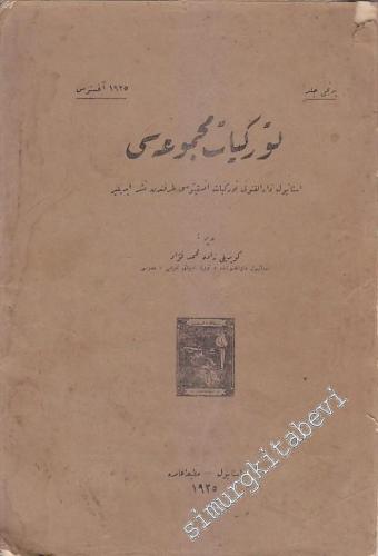 OSMANLICA: Türkiyat Mecmuası - Cilt: 1