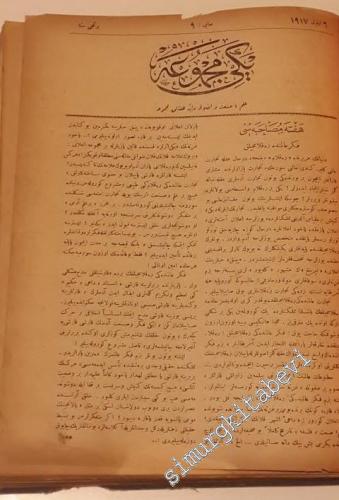 OSMANLICA: Yeni Mecmua, Sayı: 9, 19, 20, 39 ila 42, 49, 51 ila 66; Yıl: Yıl: Eylül 1917 - Teşrin - i Evvel 1918 -
