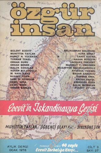 Özgür İnsan - Aylık Dergi - Sayı: 27, Ocak 1976
