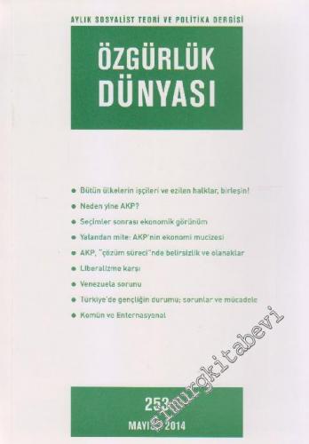 Özgürlük Dünyası Aylık Sosyalist Teori ve Politika Dergisi - Sayı: 253      Mayıs