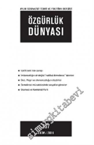 Özgürlük Dünyası Aylık Sosyalist Teori ve Politika Dergisi - Sayı: 257      Ekim