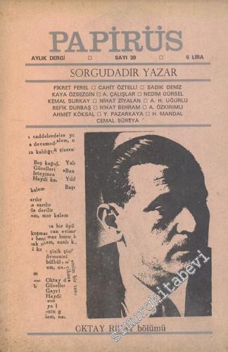 Papirüs Aylık Dergi - Sayı: 39      Eylül