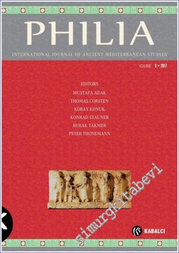 Philia: International Journal Of Ancient Mediterranean Studies  - Volume: 3