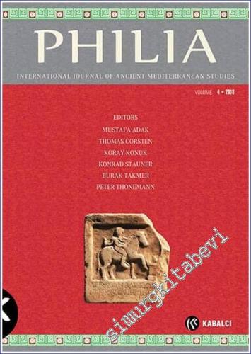 Philia: International Journal Of Ancient Mediterranean Studies  - Volume: 4