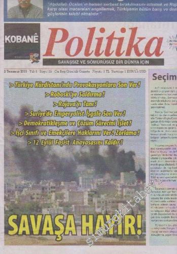 Politika - On Beş Günlük Gazete - Sayı: 15 1 Temmuz