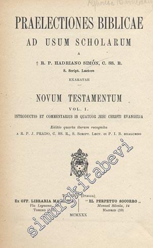 Praelectiones Biblicae Ad Usum Scholarum Novum Testamentum 1
