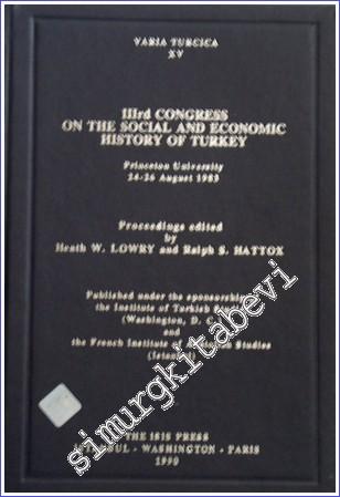 Proceedings of the 3rd Congress on the Social and Economic History of Turkey -        1994