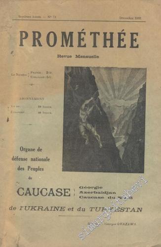 Prométhée - Organe de défense nationale des  Peuples du Caucase de l'Ukraine et du Turkestan -
