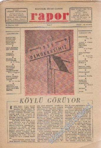 Rapor Haftalık Siyasi Gazete - Sayı: 7      Haziran