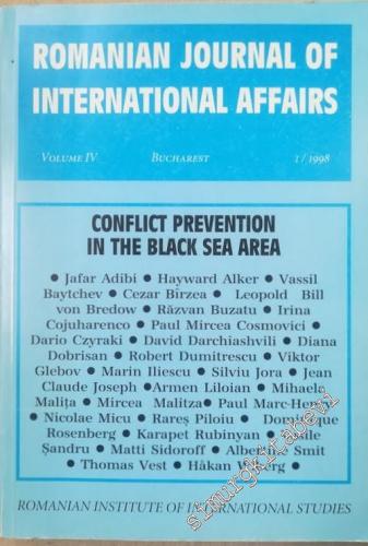 Romanian Journal of International Affairs: Conflict Prevention in the Black Sea Area - No: 1  Vol:4     1998