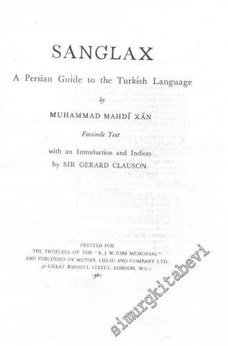 Sanglax - A Persian Guide to the Turkish Language FOTOKOPİ