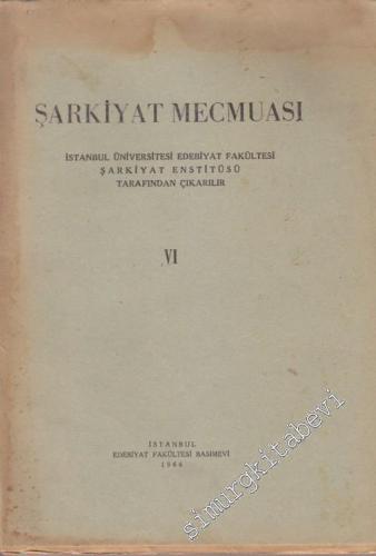 Şarkiyat Mecmuası - Sayı: 6, 1966