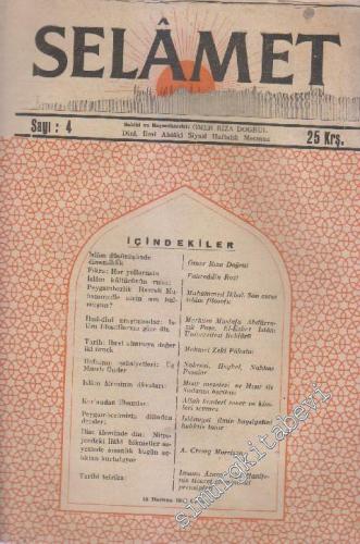 Selâmet Dergisi - Sayı: 4      Haziran