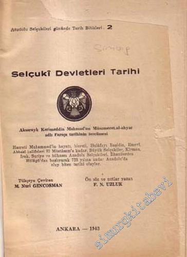 Selçuklu Devletleri Tarihi -        1943