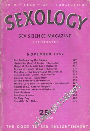 Sexology: Sex Science Illustrated - An Autoritative Guide to Sex Education - November 1952, Vol. 19, No: 4