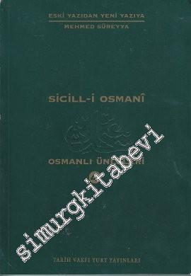 Sicill - i Osmani : Osmanlı Ünlüleri 4 (Me-Re)