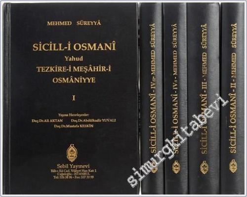 Sicill-i Osmani Yahud Tezkire-i Meşâhir-i Osmâniyye 5 Cilt TAKIM -        1995