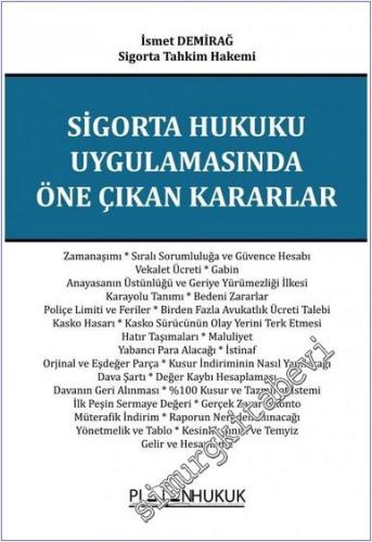 Sigorta Hukuku Uygulamasında Öne Çıkan Kararlar -        2023