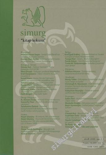 Simurg Kitap Kokusu : Kitap Kültürü Dergisi - Sayı: 2 - 3    Yıl: 2  Ekim 2000