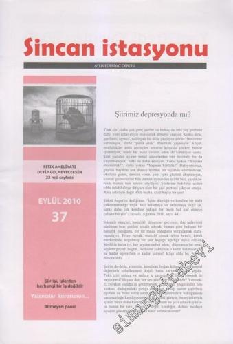 Sincan İstasyonu: Aylık Edebiyat Dergisi - Sayı: 37 Eylül
