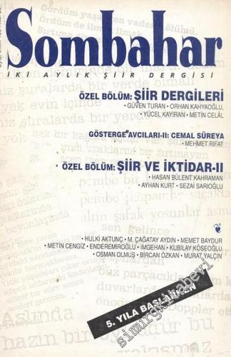 Sombahar: İki Aylık Şiir Dergisi - Eylül - Ekim 1994 Sayı: 25