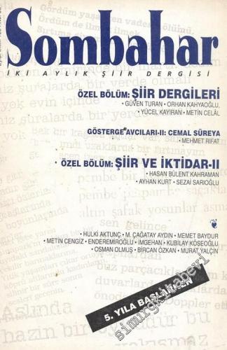 Sombahar: İki Aylık Şiir Dergisi  - Eylül - Ekim 1994 Sayı: 25