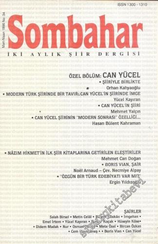 Sombahar: İki Aylık Şiir Dergisi - Mart - Nisan 1996 Sayı: 34