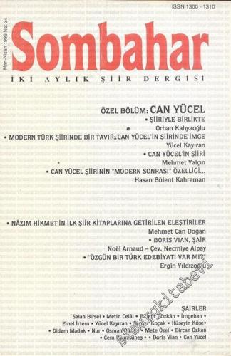 Sombahar: İki Aylık Şiir Dergisi  - Mart - Nisan 1996 Sayı: 34