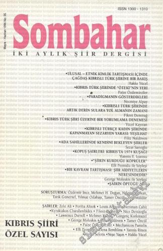 Sombahar: İki Aylık Şiir Dergisi - Mayıs - Haziran 1996; Sayı: 35