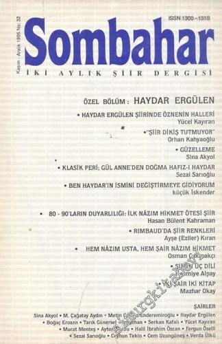 Sombahar: İki Aylık Şiir Dergisi  - Sayı: 32, Kasım - Aralık 1995