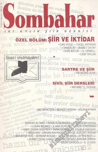 Sombahar: İki Aylık Şiir Dergisi  - Temmuz - Ağustos 1994 Sayı: 24
