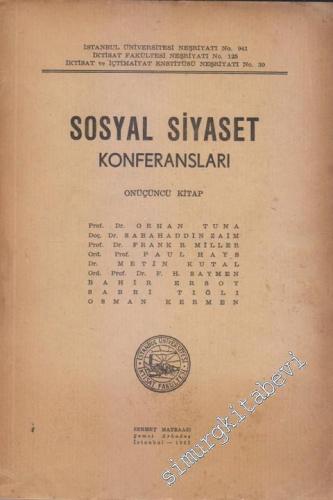 Sosyal Siyaset Konferansları: 13. Kitap