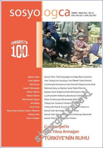 Sosyologca Dergisi - Türkiye'nin Ruhu - Cumhuriyet'in 100. Yılına Arma