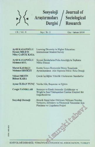 Sosyoloji Araştırmaları Dergisi - Sayı: 2  Cilt: 11    Güz