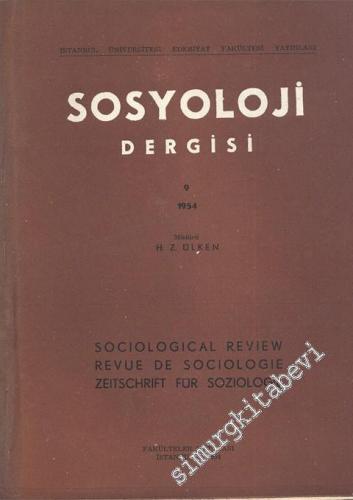 Sosyoloji Dergisi - Sayı: 9, Yıl: 1954