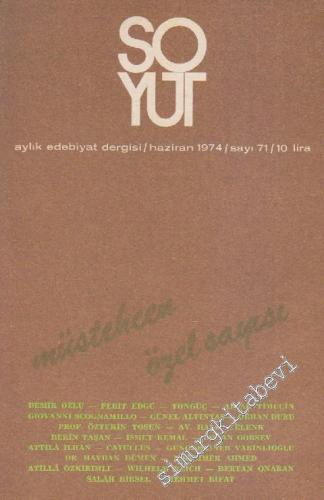 Soyut Aylık Edebiyat Dergisi : Müstehcen Özel Sayısı - Sayı: 71      Haziran