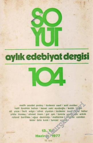 Soyut Aylık Edebiyat Dergisi - Sayı: 104      Haziran