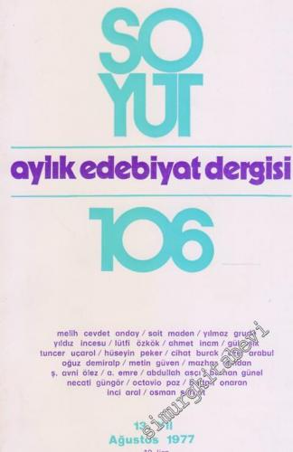 Soyut Aylık Edebiyat Dergisi - Sayı: 106 Ağustos